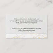 Stijlvolle textuur | Marmer | Metalen afwerking Visitekaartje (Achterkant)