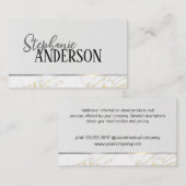 Stijlvolle textuur | Marmer | Metalen afwerking Visitekaartje (Voorkant / Achterkant)