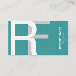 Stijlvolle Textuur Monogram KIES ACHTERGRONDKLEUR Visitekaartje