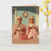 Stijlvolle Theetijd Duo Kaart (Gele Bloem)