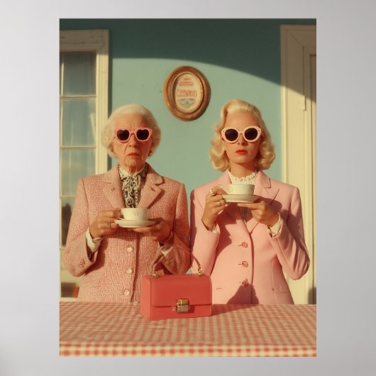 Stijlvolle Theetijd Duo Poster (Voorkant)