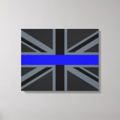 Stijlvolle Thin Blue Line Union-aansluiting Canvas Afdruk (Voorkant)