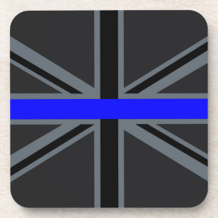 Stijlvolle Thin Blue Line Union-aansluiting Drankjes Onderzetter