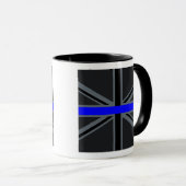 Stijlvolle Thin Blue Line Union-aansluiting Mok (Voorkant rechts)