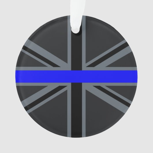 Stijlvolle Thin Blue Line Union-aansluiting Ornament (voorkant)