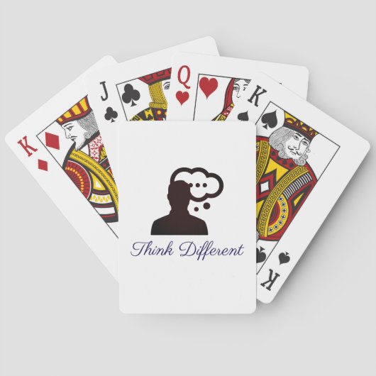 Stijlvolle Think Different Citaat Premium Pokerkaa Pokerkaarten (Achterkant)