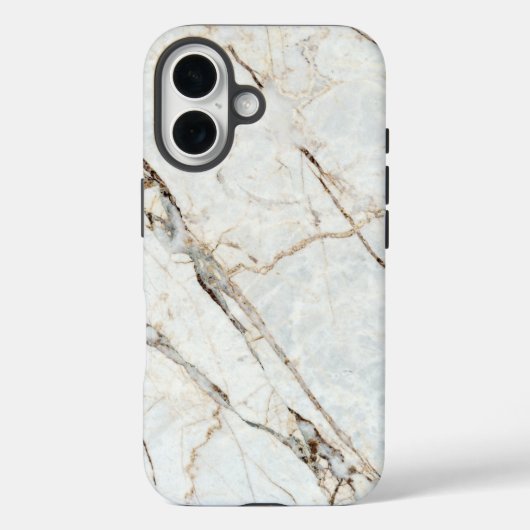 Stijlvolle tijdloze witte grijze marmeren graniete Case-Mate iPhone case (Achterkant)