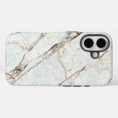 Stijlvolle tijdloze witte grijze marmeren graniete Case-Mate iPhone case (Achterkant (horizontaal))