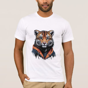 Stijlvolle Tijger in Hoodie - Modern Animal Design T-shirt