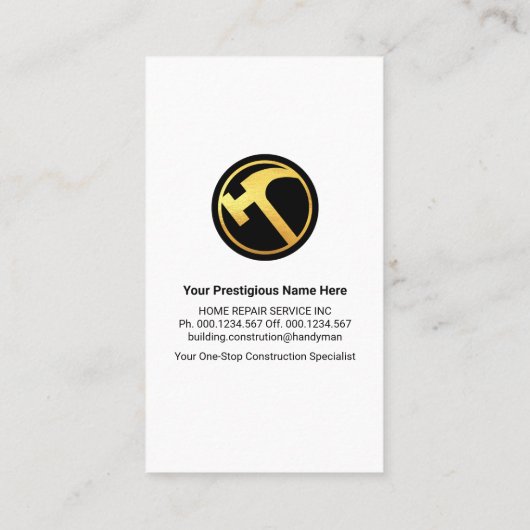 Stijlvolle Timer Home Repair Tools Visitekaartje (Achterkant)