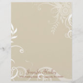 Stijlvolle tinten en witte briefpapier briefhoofd sjabloon (Voorkant)