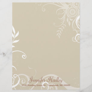 Stijlvolle tinten en witte briefpapier briefhoofd sjabloon