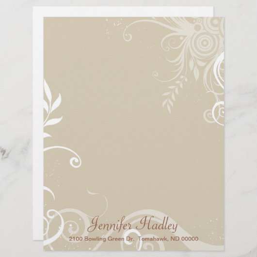 Stijlvolle tinten en witte briefpapier briefhoofd sjabloon (Voorkant / Achterkant)