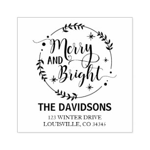 Stijlvolle 'Tis the Season Typografie Monogram Rubberstempel