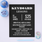 Stijlvolle toetsenbordlessen Adverteren Flyer (Enkel)