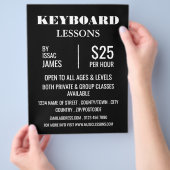 Stijlvolle toetsenbordlessen Adverteren Flyer (Hand)
