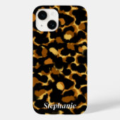 Stijlvolle Tortoiseshell Patroon Aangepaste naam Case-Mate iPhone Case (Achterkant)