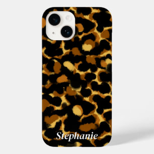 Stijlvolle Tortoiseshell Patroon Aangepaste naam Case-Mate iPhone 14 Hoesje