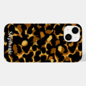 Stijlvolle Tortoiseshell Patroon Aangepaste naam Case-Mate iPhone Case (Achterkant (horizontaal))