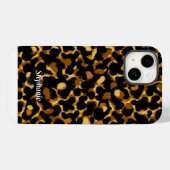 Stijlvolle Tortoiseshell Patroon Aangepaste naam Case-Mate iPhone Case (Achterkant (horizontaal))
