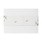 Stijlvolle Toscaanse waterverf olijfbladeren tak Uitnodigingen Wikkel (Achterkant Voorbeeld)