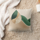 Stijlvolle traandrop golf beige en groen  kussen (Deken)