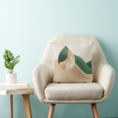 Stijlvolle traandrop golf beige en groen  kussen (Stoel)
