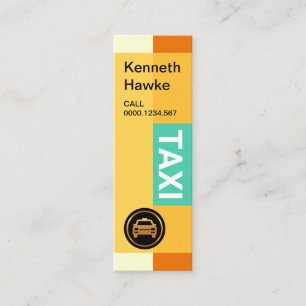 Stijlvolle, transparante vakken Taxi Mini Visitekaartje