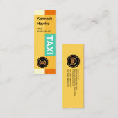 Stijlvolle, transparante vakken Taxi Mini Visitekaartje (Voorkant / Achterkant)