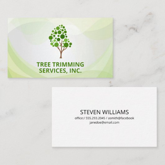 Stijlvolle Tree Logo | landschapsarchitectuur Visitekaartje (Voorkant / Achterkant)