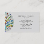 Stijlvolle Tree of Life Coach Grey Visitekaartje (Achterkant)