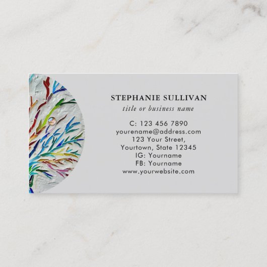 Stijlvolle Tree of Life Professional Visitekaartje (Achterkant)