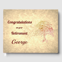 Stijlvolle  Tree stijl gepersonaliseerde Pensioen