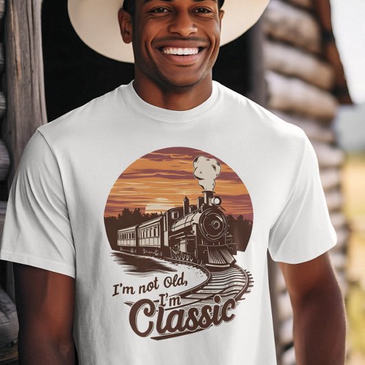 Stijlvolle Trein Ik ben niet oud Ik ben klassiek T-shirt
