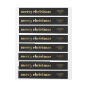 Stijlvolle trendy Black & Gold Merry Christmas Wra (Vel)