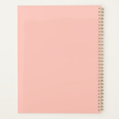 Stijlvolle Trendy Blush Pink Minimalist Girly Planner (Achterkant)