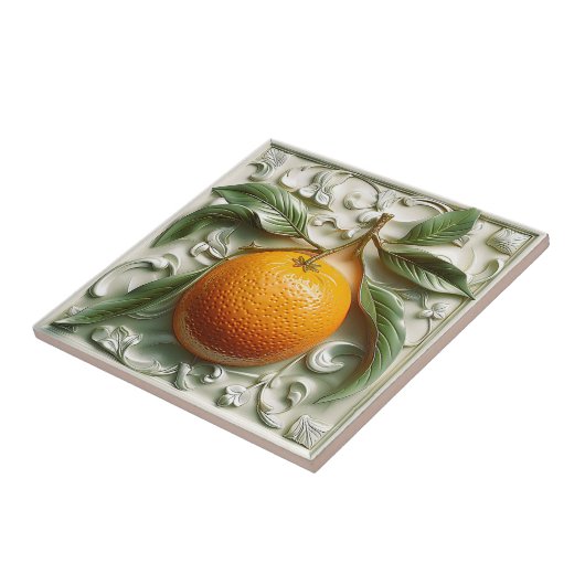 Stijlvolle trendy citrus mediterrane boerderij tegeltje (Zijkant)