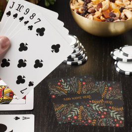 Stijlvolle trendy elegante bloemen naam inspiratie pokerkaarten