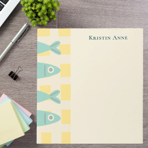 Stijlvolle Trendy Elegante Kust Sardines Modern Notitieblok