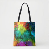 Stijlvolle, trendy en kleurrijke Abstracte Canvas Tote Bag (Voorkant)