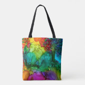 Stijlvolle, trendy en kleurrijke Abstracte Canvas Tote Bag (Achterkant)