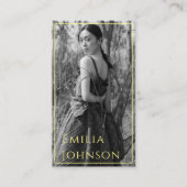 Stijlvolle trendy foto zwart-wit fotograaf visitekaartje (Voorkant)