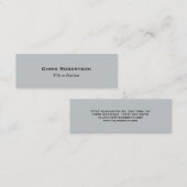 Stijlvolle Trendy Grey Charming Professional Mini Visitekaartje (Voorkant / Achterkant)