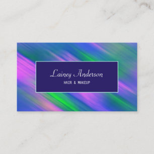 Stijlvolle trendy groovy neon groen blauw paars visitekaartje