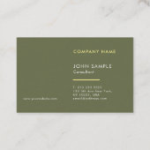 Stijlvolle trendy kleur Sjabloon Luxury Profession Visitekaartje (Achterkant)