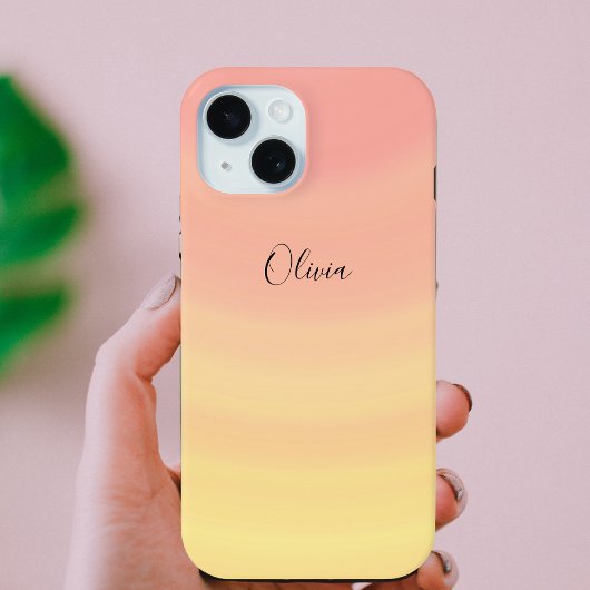 Stijlvolle trendy kleurrijke roze moderne monogram Case-Mate iPhone case