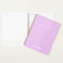 Stijlvolle trendy lavendel paarse minimalistische  planner