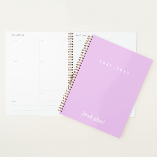 Stijlvolle trendy lavendel Paarse minimalistische Planner (Display)