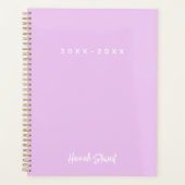Stijlvolle trendy lavendel Paarse minimalistische Planner (Voorkant)