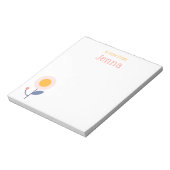 Stijlvolle trendy moderne bloem "een notitie van"  notitieblok (Linkerzijde)